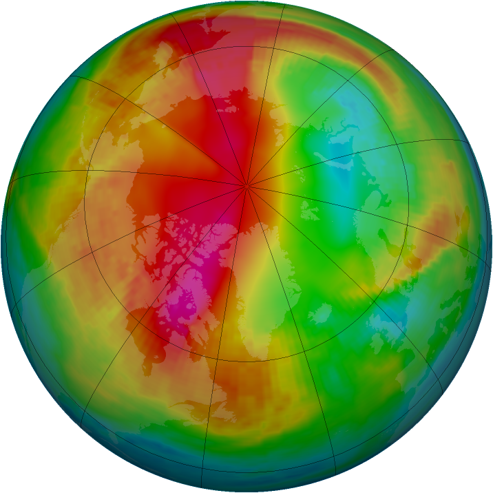 Arctic ozone map for 04 February 2001